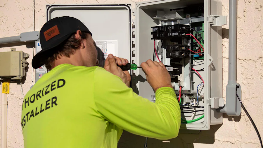 Elektriker bei der Arbeit